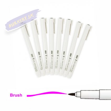 24402 1 liner marvy brush for drawing ruzovy
