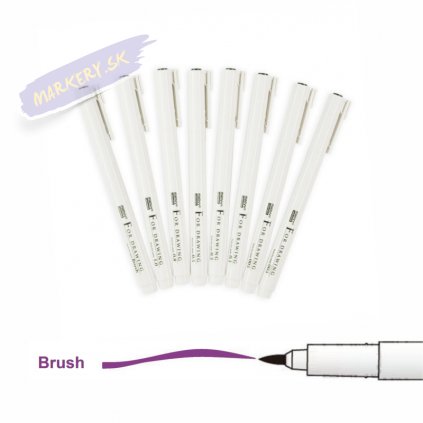 24408 1 liner marvy brush for drawing fialovy