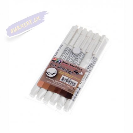 24417 1 liner marvy brush for drawing 6ks hnede