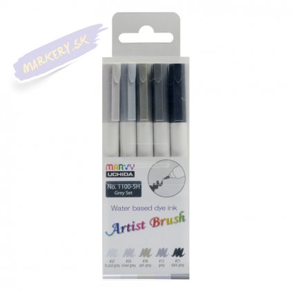 24468 1 marvy artist brush sada 5ks grey