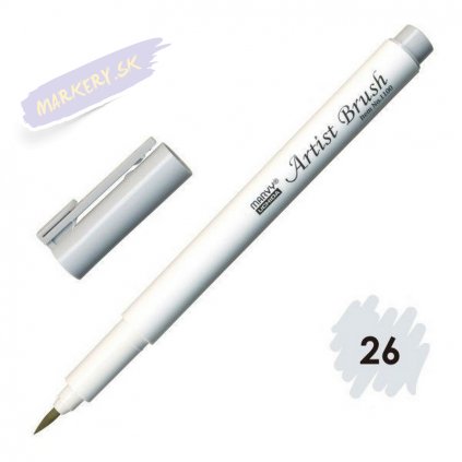 24579 2 marvy artist brush 26 silver grey