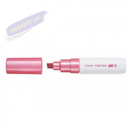 25851 6 pilot pintor akrylovy popisovac b metalicky ruzovy