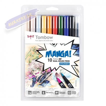 26583 2 tombow abt akvarelovy dual brush pen 10ks manga shonen