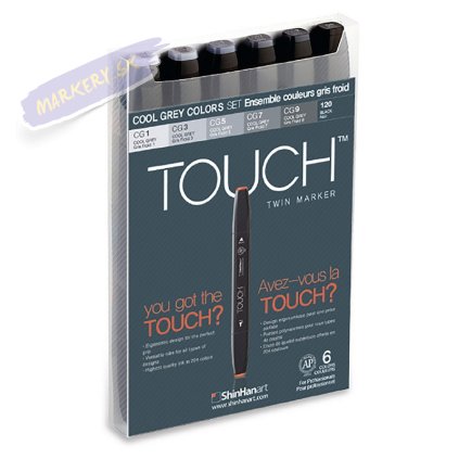 TOUCH TWIN Marker 6c SET [COOL GREY]