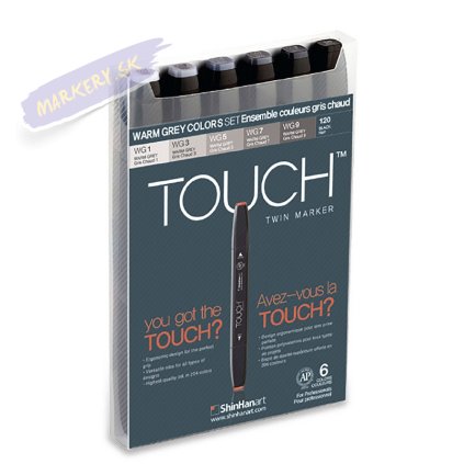 TOUCH TWIN Marker 6c SET [WARM GREY]