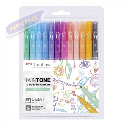 27099 7 tombow twintone 12ks pastelove barvy