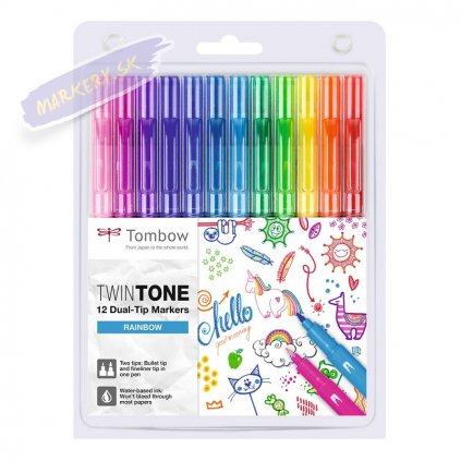 27102 6 tombow twintone 12ks duhove barvy