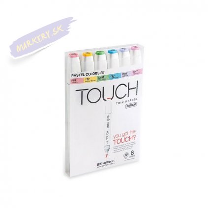 2715 3 touch twin brush marker 6ks pastelove tony