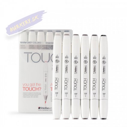 2730 3 touch twin brush marker 6ks seda warm