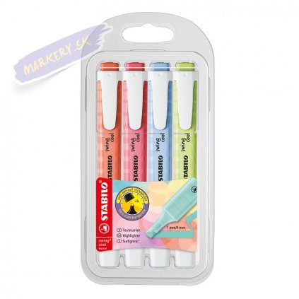 28836 1 zvyraznovac stabilo swing pastel 4ks b