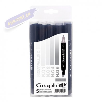 30870 3 graph it alkoholovy twin marker 5ks grey tones