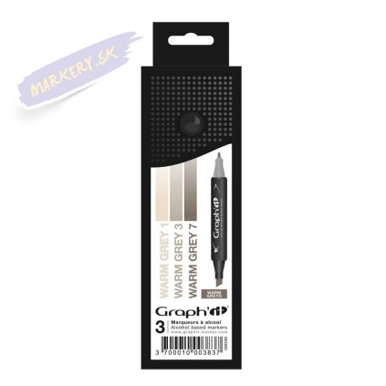 31122 3 graph it alkoholovy twin marker 3ks warm greys