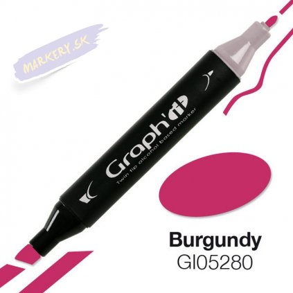 31368 3 graph it alkoholovy twin marker burgundy