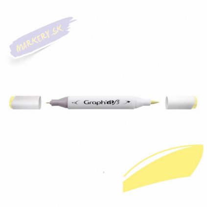 32046 3 graph it alkoholovy twin brush marker lemon
