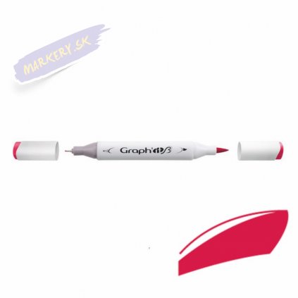 32139 3 graph it alkoholovy twin brush marker ruby