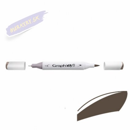 32295 3 graph it alkoholovy twin brush marker warm grey 8