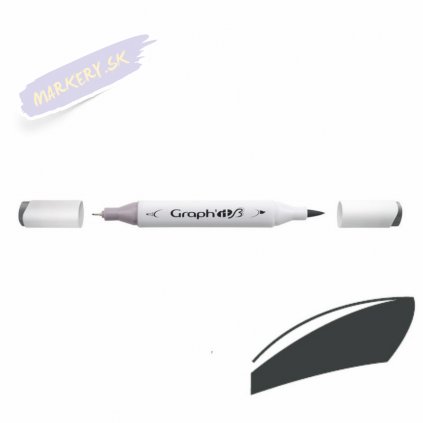 32322 3 graph it alkoholovy twin brush marker neutral grey 8