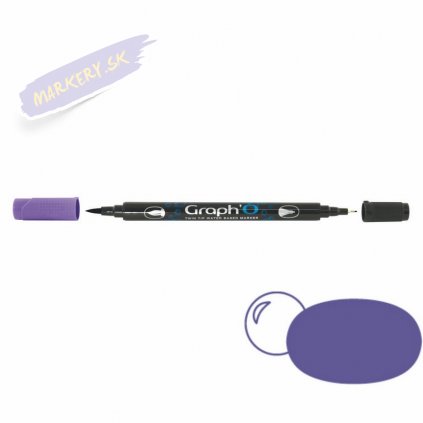 32406 5 graph o akvarelovy twin brush pen amethyst