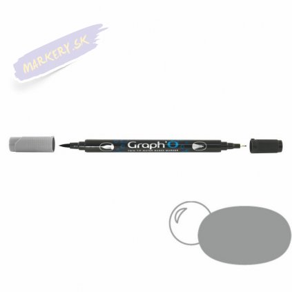 32478 5 graph o akvarelovy twin brush pen neutral grey medium