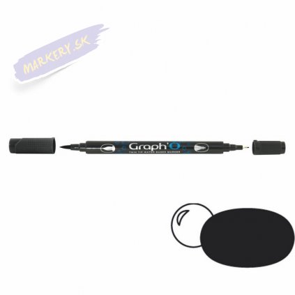 32481 5 graph o akvarelovy twin brush pen black