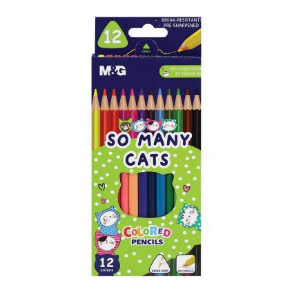 Pastelky M&G "So many cats", 12 ks