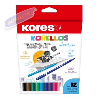 29013 KORELLOS fixy tenke 12 barev 700x9999
