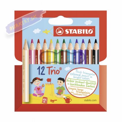 36330 pastelky stabilo trio silne mini 12ks