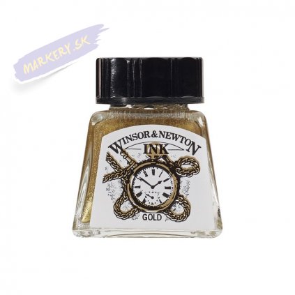 36804 kreslici inkoust winsor newton drawing ink 14ml gold