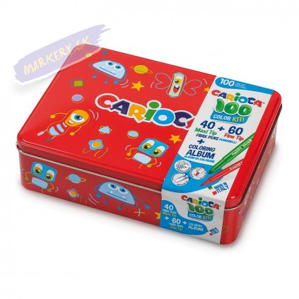 4273603 CARIOCA 100 Color Kit Metal Box 100 pcs