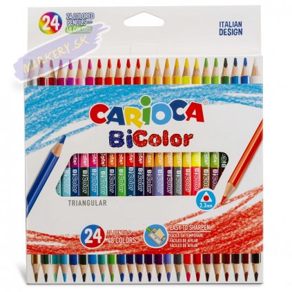 43031 CARIOCA Bicolor Pencils Box 24 pcs