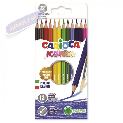 42857 CARIOCA Acquarell Pencils Box 12 pcs