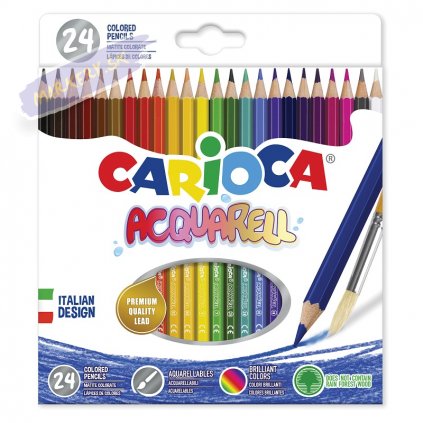 42858 CARIOCA Acquarell Pencils Box 24 pcs