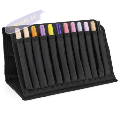 Liehové fixky COPIC Ciao obojstranné Brush & Chisel 12ks, Manga čarodejnícke tóny v peračníku