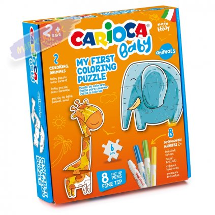 43079 CARIOCA Baby Coloring puzzle Animals Box 14 pcs