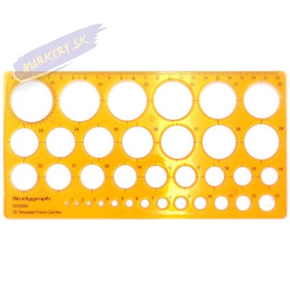 Šablóna GRAPH'IT na kružnice 1-35mm