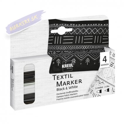 CK92751 KREUL TextilMarkerOpak 4erSet BlackAndWhite