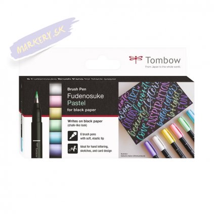 tombow fudenosuke 6ks pastel