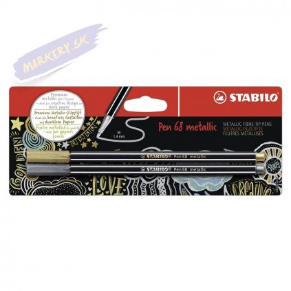 stabilo pen68 2ks metallic