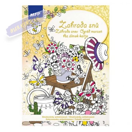 omalovanky antistresove zahrada snu