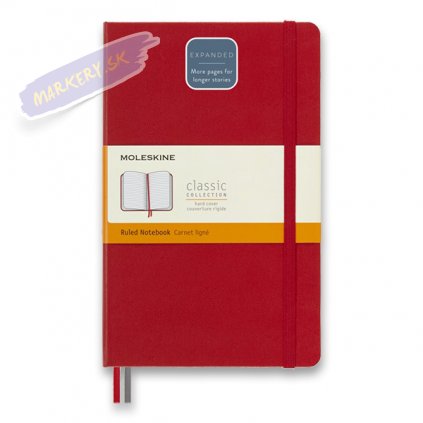 45867 skicar moleskine tvrdy linkovany cerveny expanded l