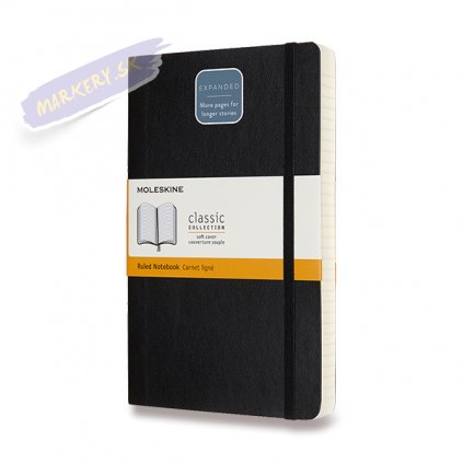 45876 skicar moleskine mekky linkovany cerny expanded l