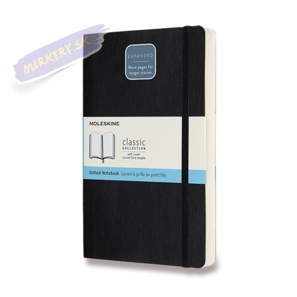 45885 skicar moleskine mekky teckovany cerny expanded l