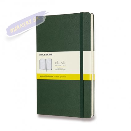 46008 skicar moleskine tvrdy ctvereckovany tmave zeleny l