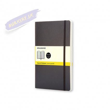 46092 skicar moleskine mekky ctvereckovany cerny s