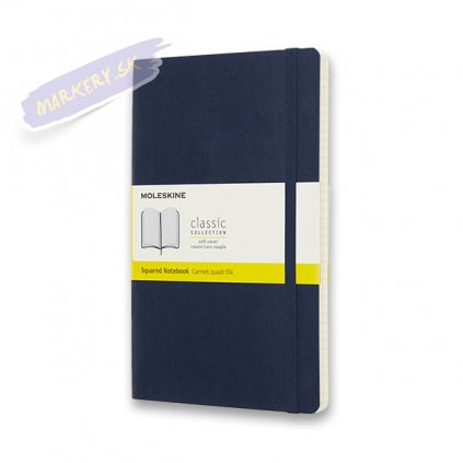 46158 skicar moleskine mekky ctvereckovany modry l