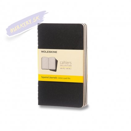 46338 sesity moleskine 3ks ctvereckovane cerne s