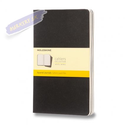 46350 sesity moleskine 3ks ctvereckovane cerne l