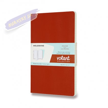 46479 skicar moleskine 2ks volant linkovany cervena modra l