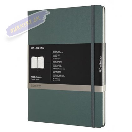 46509 4 skicar moleskine professional tvrdy tmave zelena xl