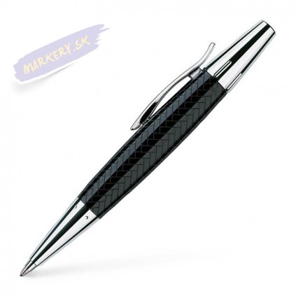 e motion precious resin parquet twist ballpoint pen, B black